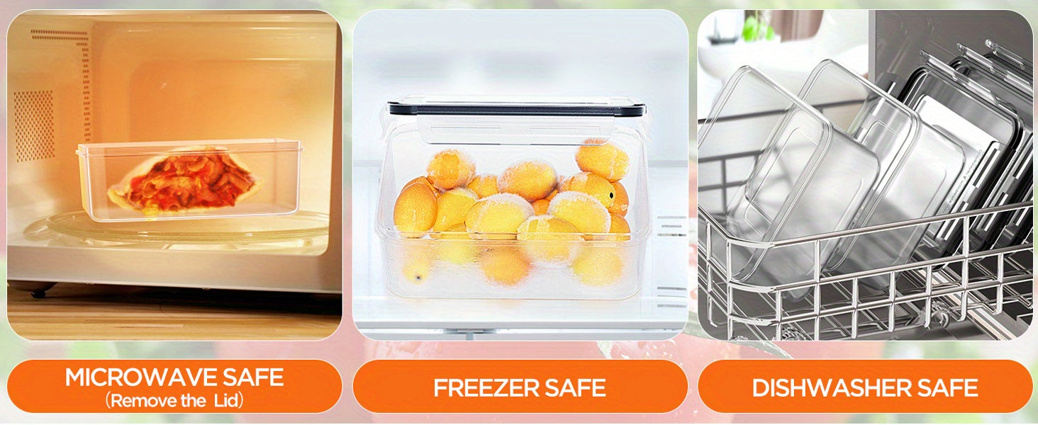 8pcs/14pcs Food Storage Containers Plastic Food Containers with Lids Airtight Pantry and Kitchen Containers Leak Proof Stackable Reusablefor Kitchen Organization for Meal Prep & leftover