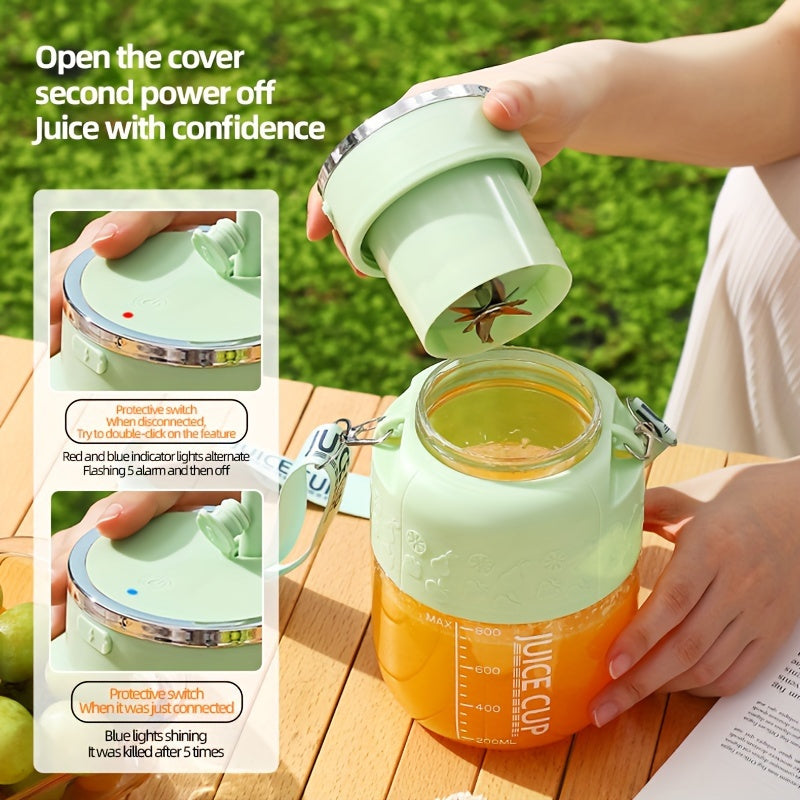 1pc, Mini Portable USB Electric Juicer Cup, Large Capacity