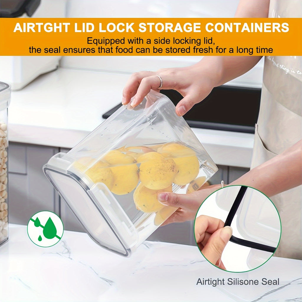 AuraNest airtight food storage containers set with 84 stackable, transparent containers and secure lids for fresh food storage.