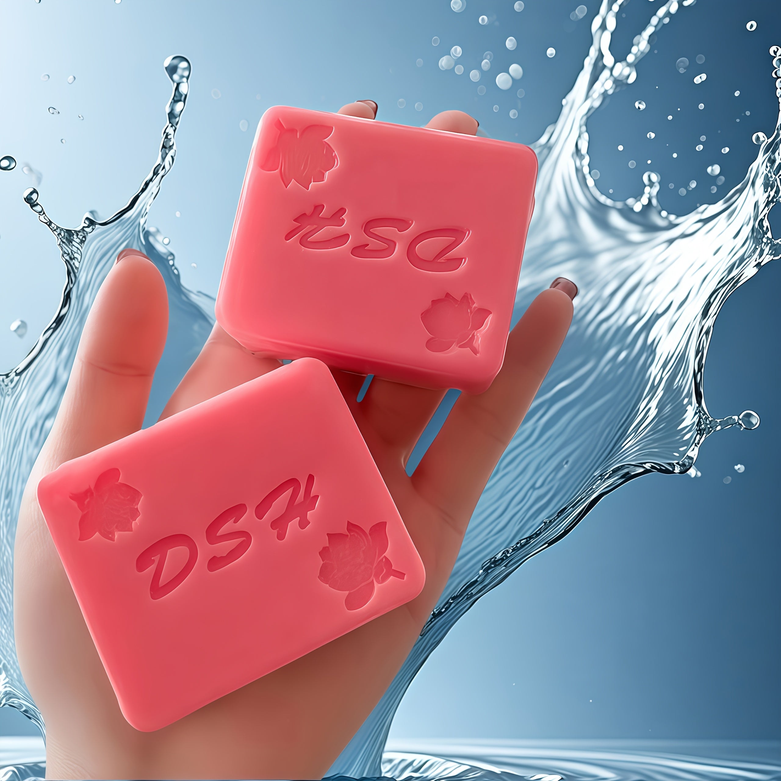 AuraNest red intimate soap for women with light beige areola bathing cleanser, showing the soap bar and its packaging.