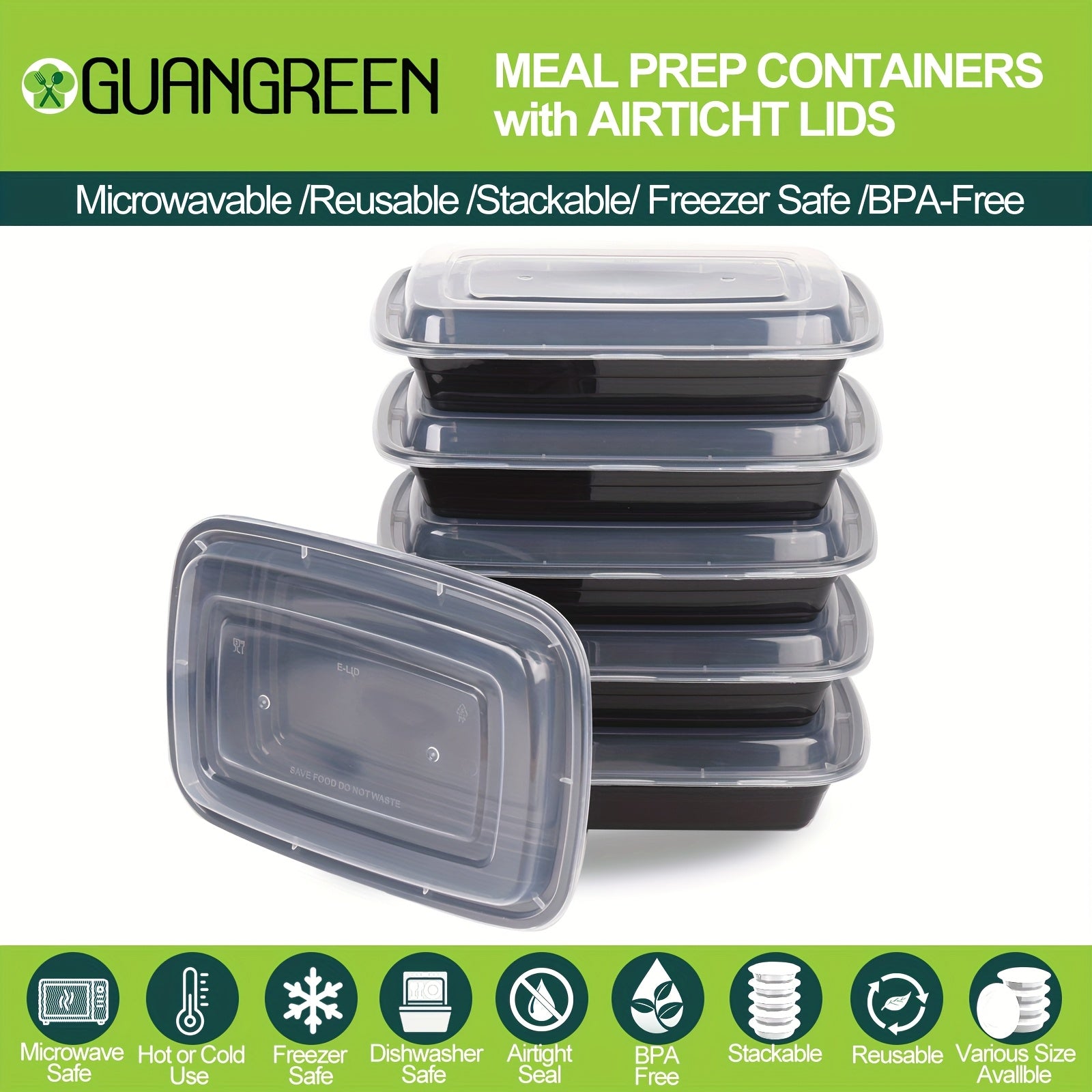 28oz Microwave-Safe Disposable Food Containers with Lids - Durable PP Meal Prep Boxes for Takeout, Lunches & Leftovers - 10/50/150 Pack Options
