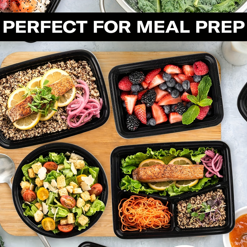 5-25pcs Of 32oz Meal Prep Containers, 2 Food Containers with Lids, Direct Lunch Box Set/large Food Containers with Lids/2 Compartment Bento Boxes, Leak-proof