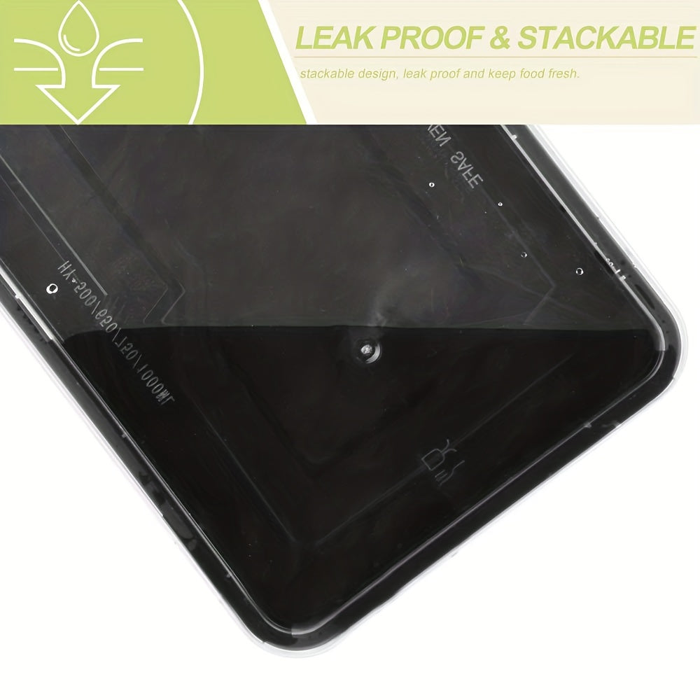 10/30/50pcs Meal Prep Containers, 26 OZ Microwavable Reusable Food Containers with Lids for Food Prepping, Disposable Lunch Boxes, Plastic Food Boxes- Stackable, Freezer Dishwasher Healthy