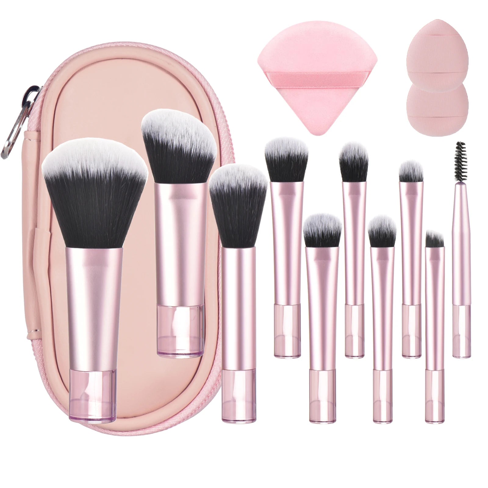 10 Pink Mini makeup brush Travel Makeup tool set