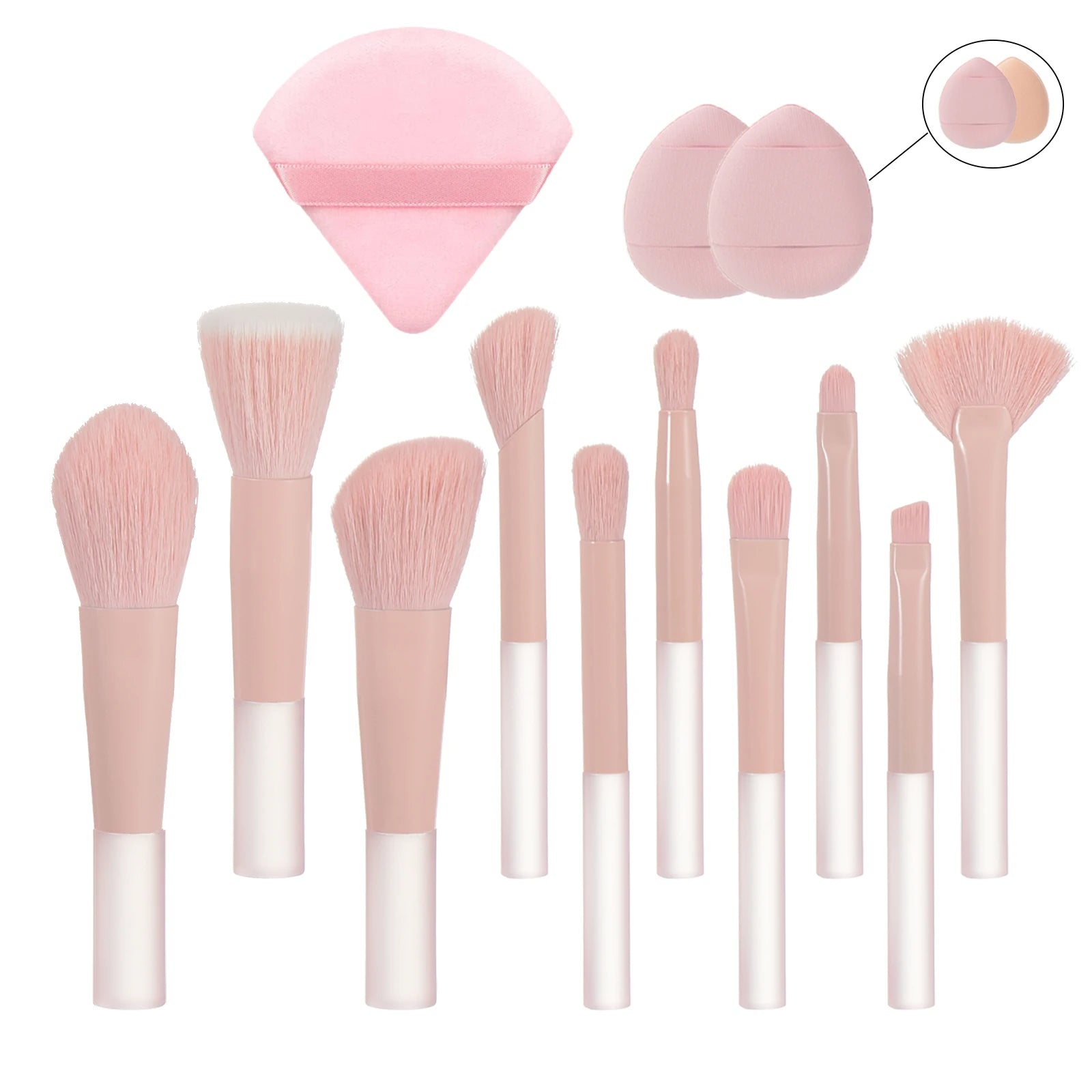 10 Pink Mini makeup brush Travel Makeup tool set