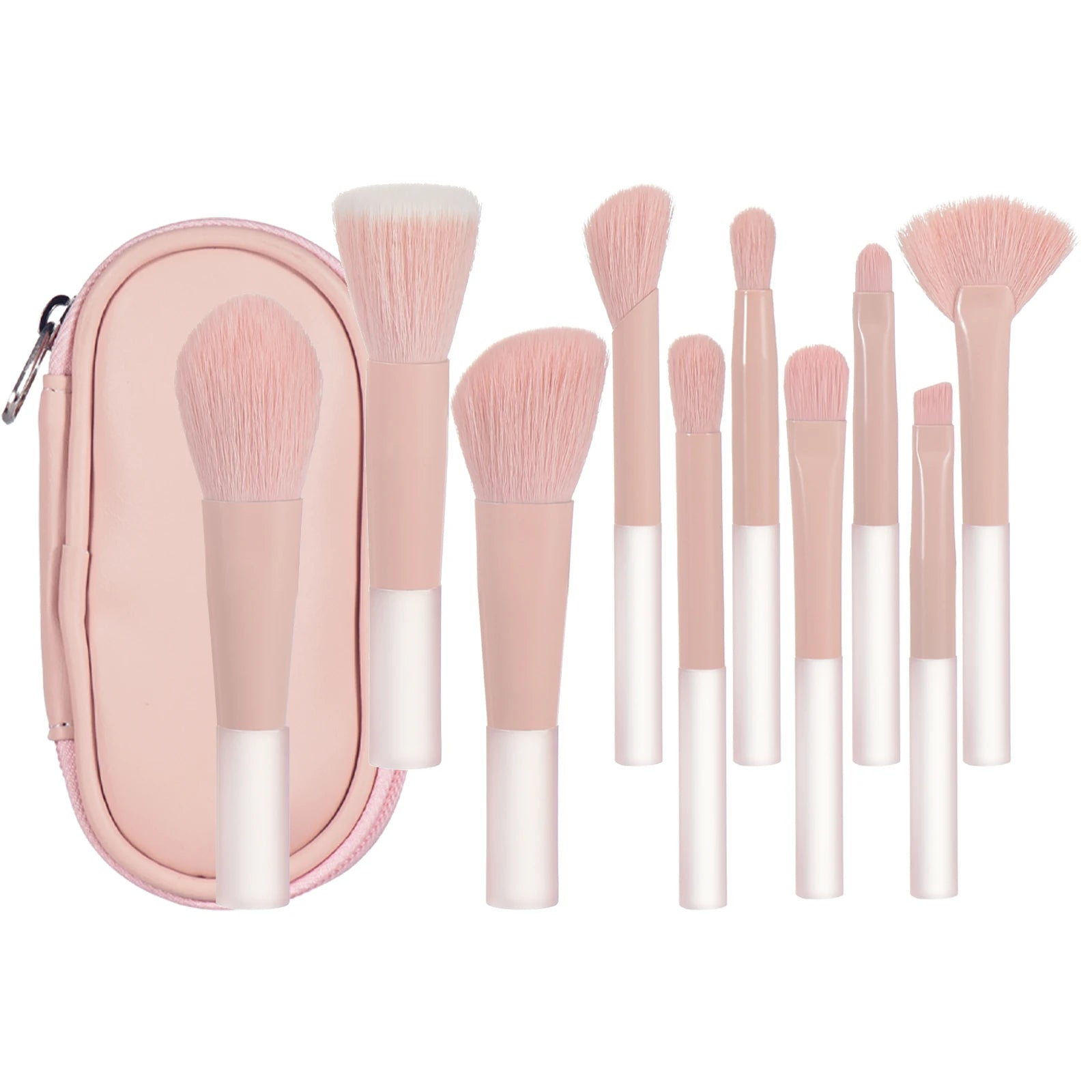 10 Pink Mini makeup brush Travel Makeup tool set