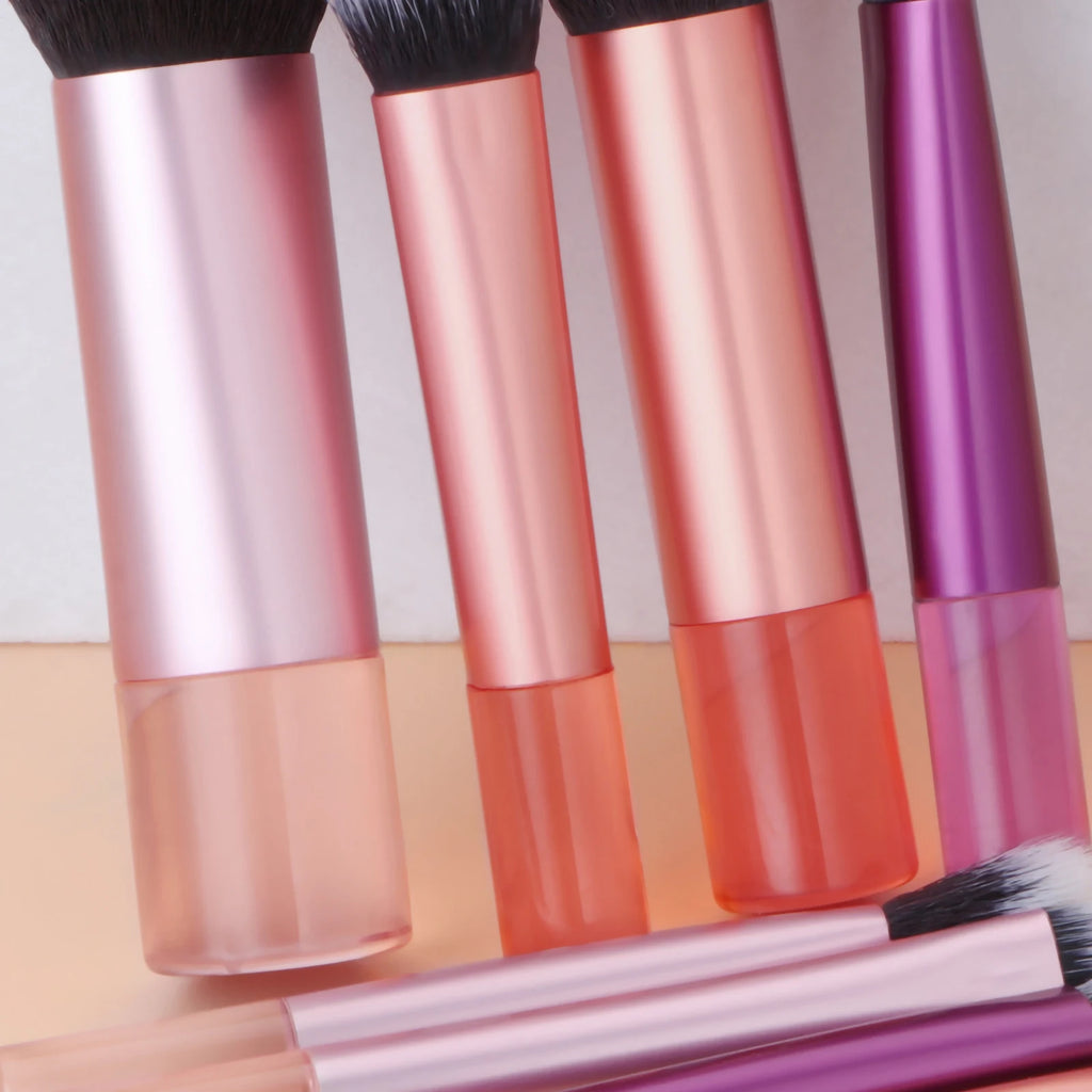 10 Pink Mini makeup brush Travel Makeup tool set