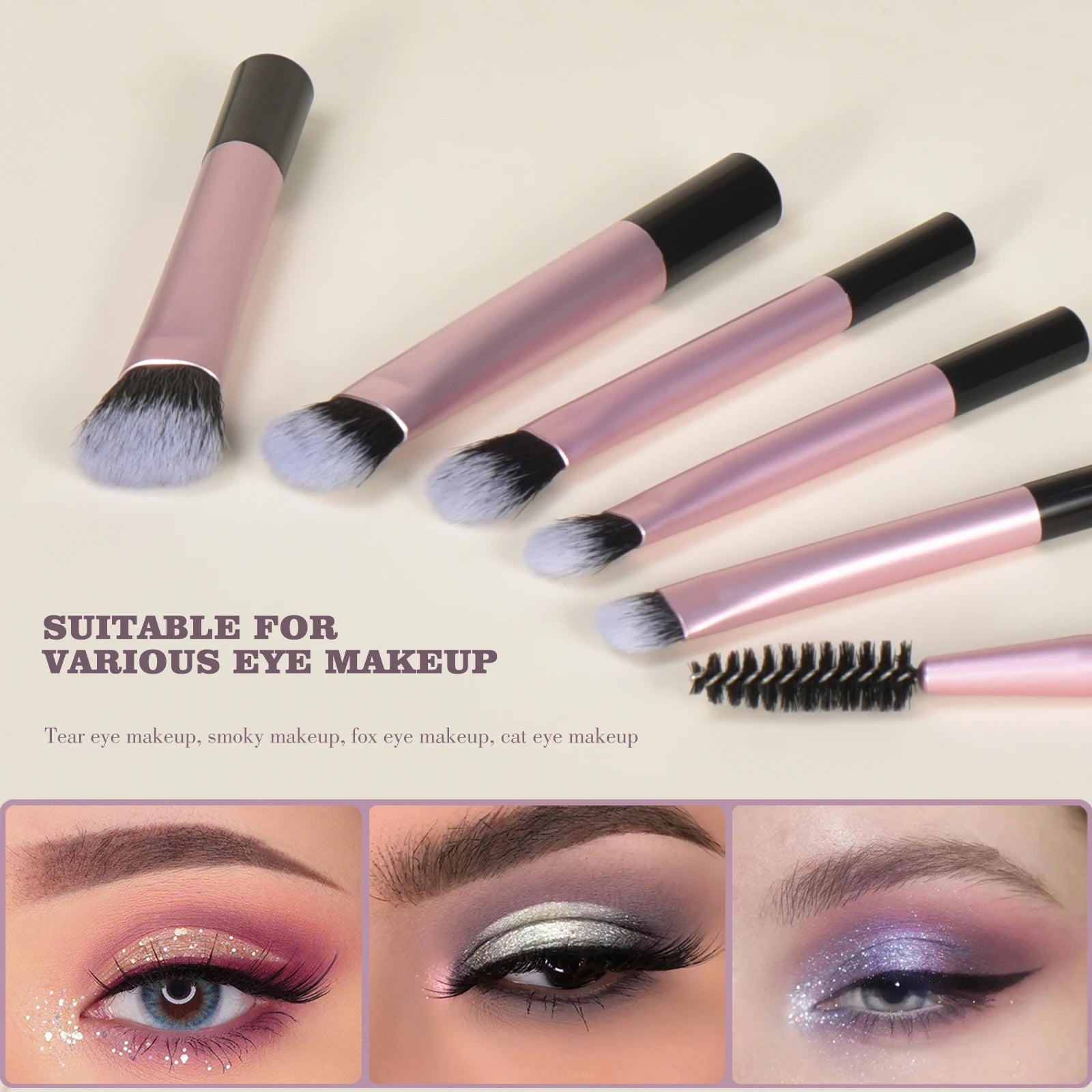 10 Pink Mini makeup brush Travel Makeup tool set