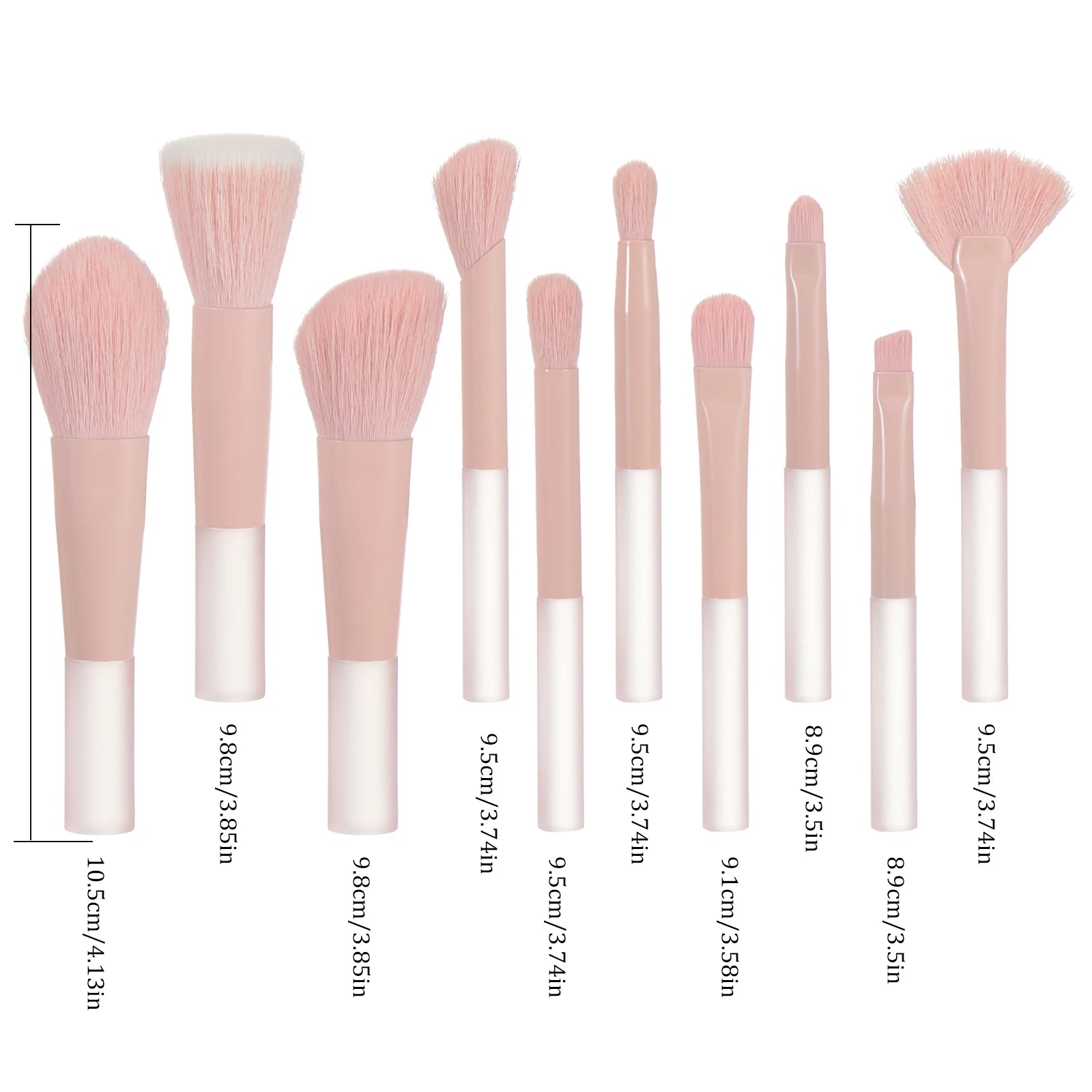 10 Pink Mini makeup brush Travel Makeup tool set