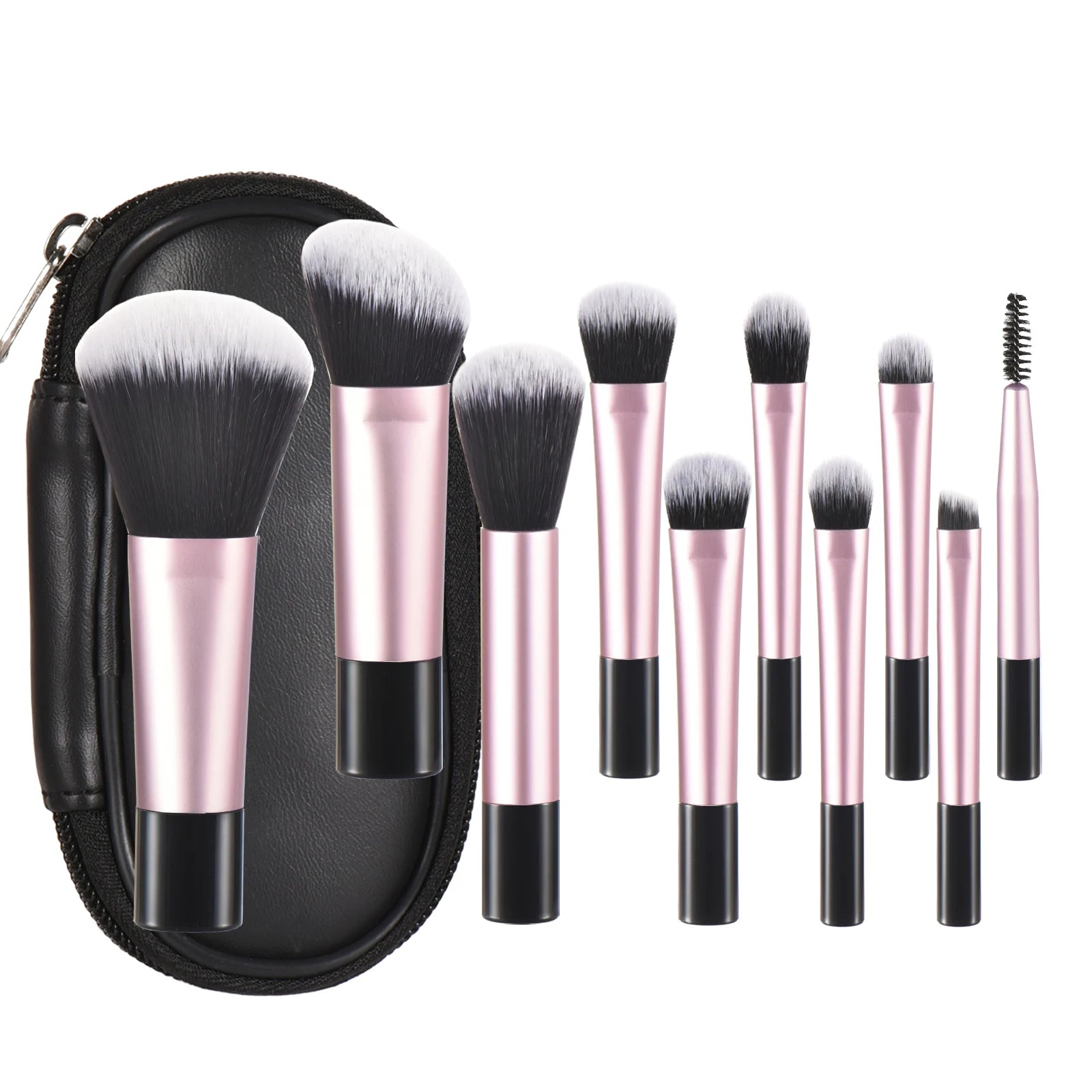 10 Pink Mini makeup brush Travel Makeup tool set