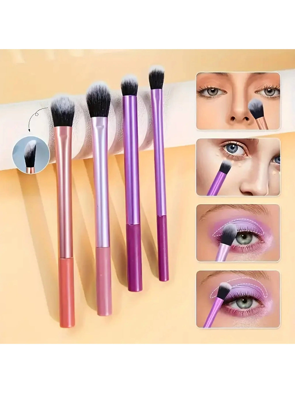 8pcs Makeup Brush Kit Soft Hair Cosmetic Makeup Tools