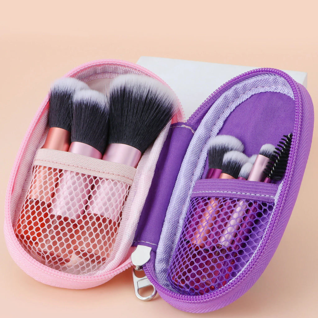 10 Pink Mini makeup brush Travel Makeup tool set