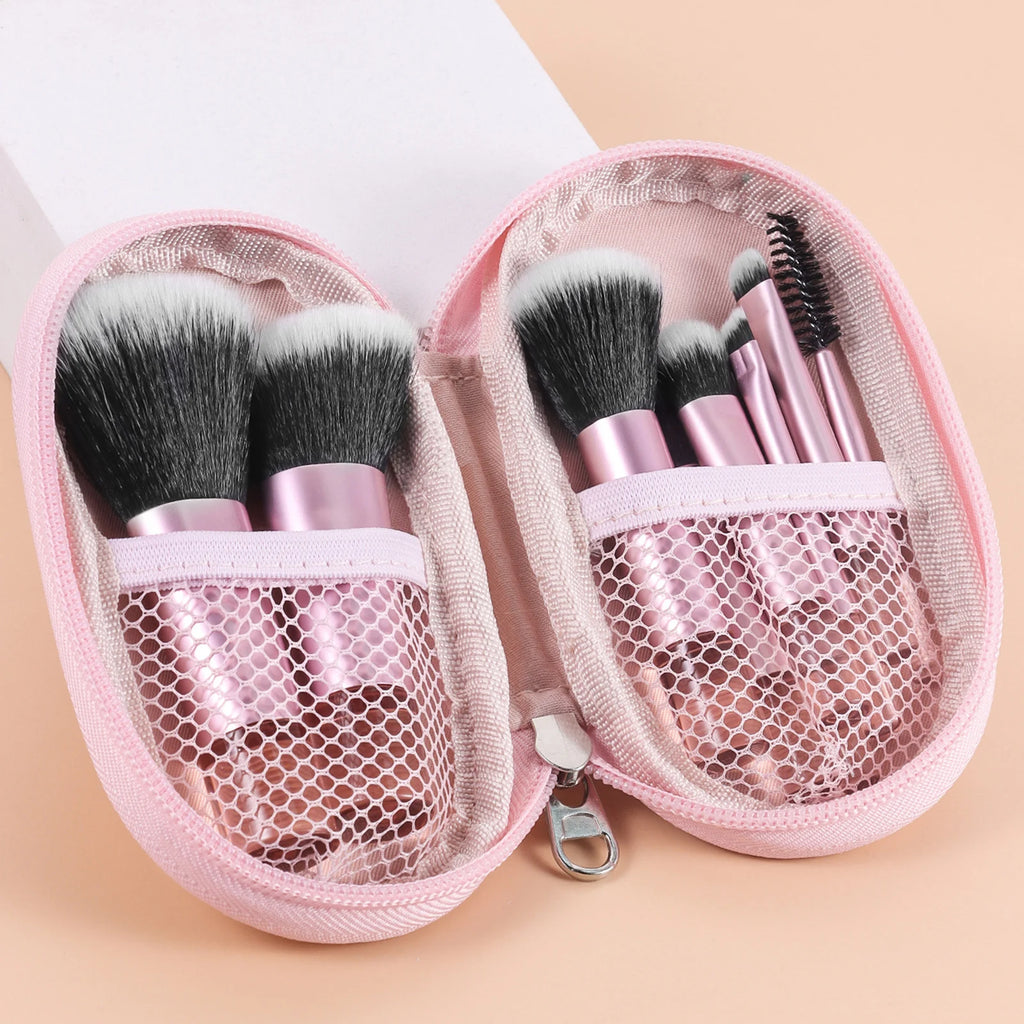 10 Pink Mini makeup brush Travel Makeup tool set