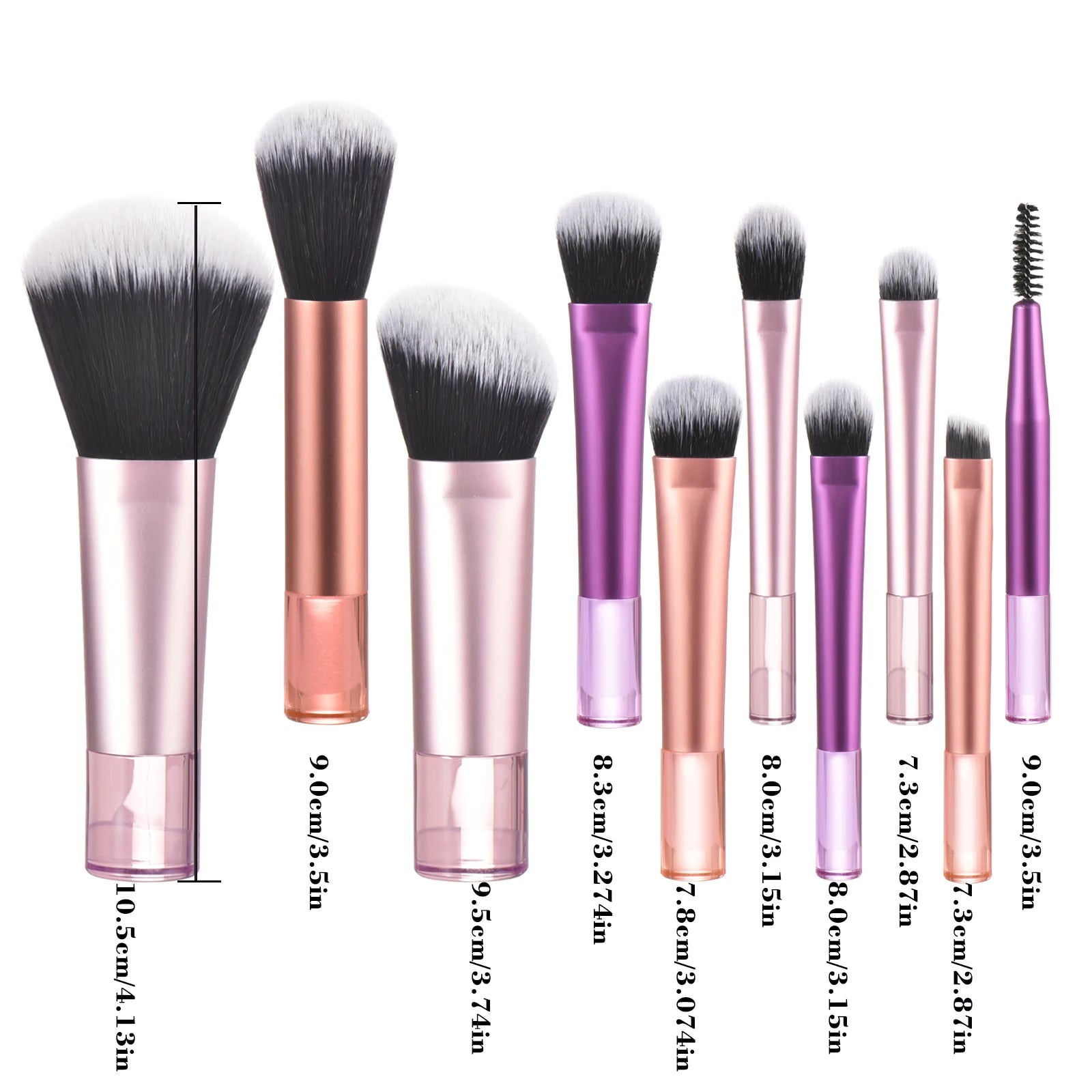 10 Pink Mini makeup brush Travel Makeup tool set
