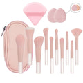 10 Pink Mini makeup brush Travel Makeup tool set
