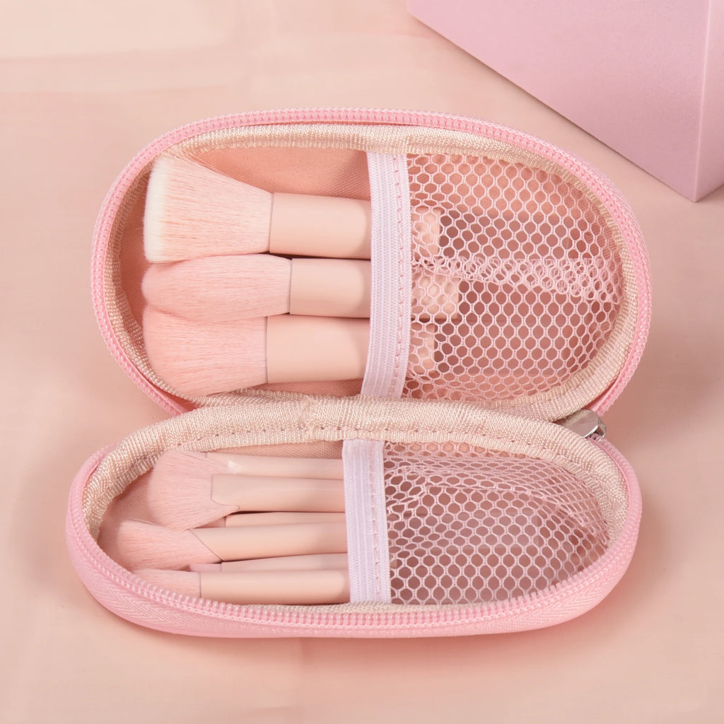 10 Pink Mini makeup brush Travel Makeup tool set