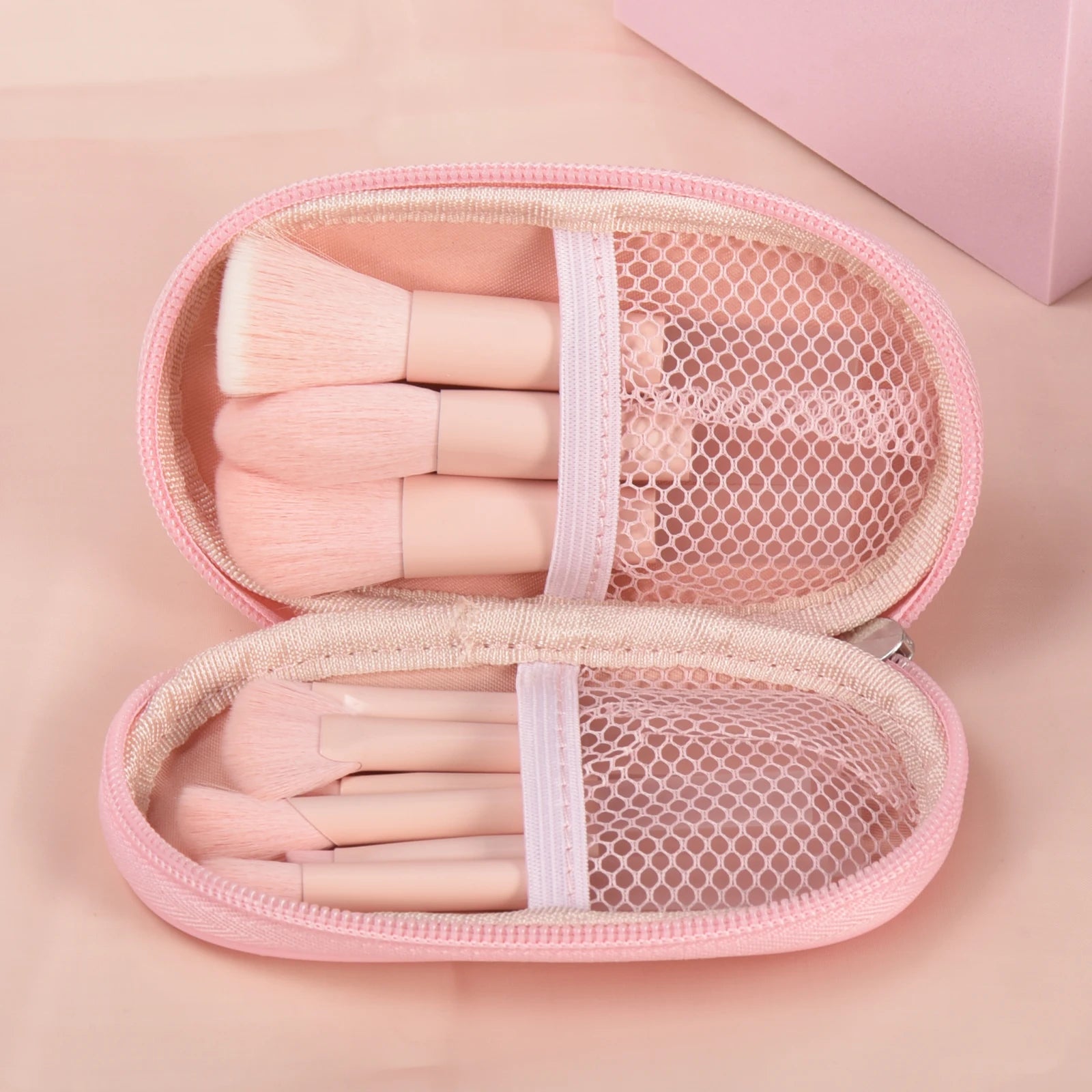 10 Pink Mini makeup brush Travel Makeup tool set