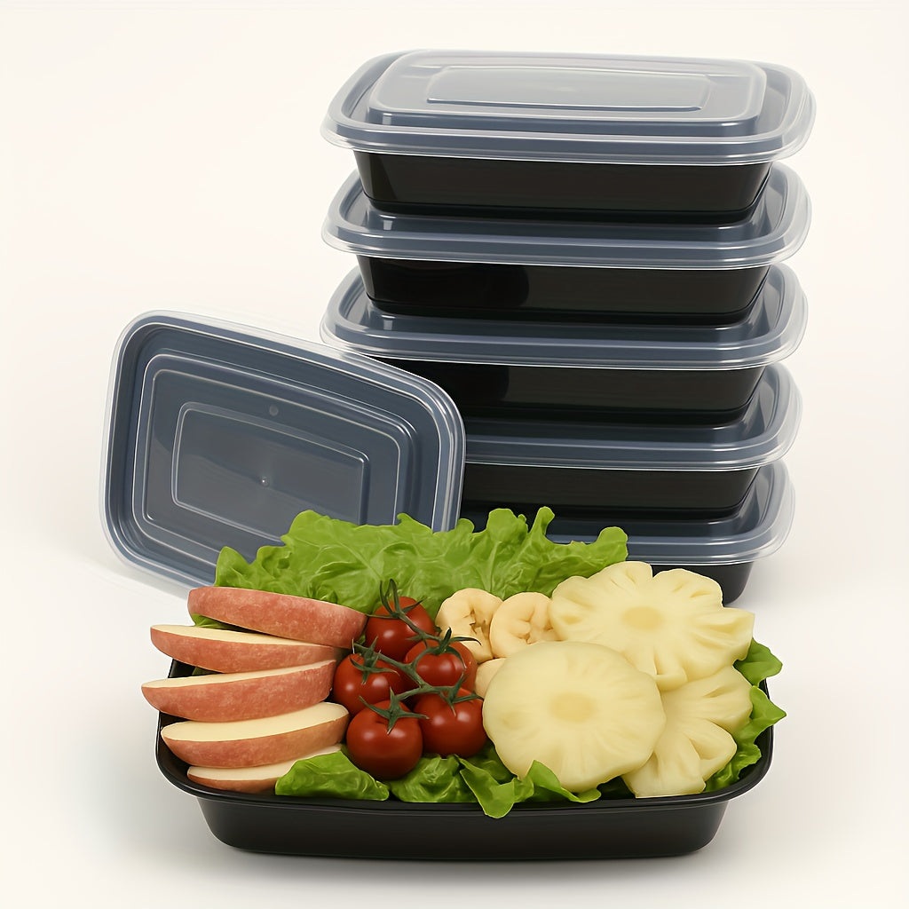 28oz Microwave-Safe Disposable Food Containers with Lids - Durable PP Meal Prep Boxes for Takeout, Lunches & Leftovers - 10/50/150 Pack Options