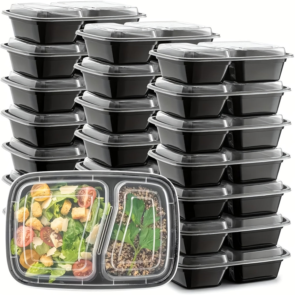 5-25pcs Of 32oz Meal Prep Containers, 2 Food Containers with Lids, Direct Lunch Box Set/large Food Containers with Lids/2 Compartment Bento Boxes, Leak-proof