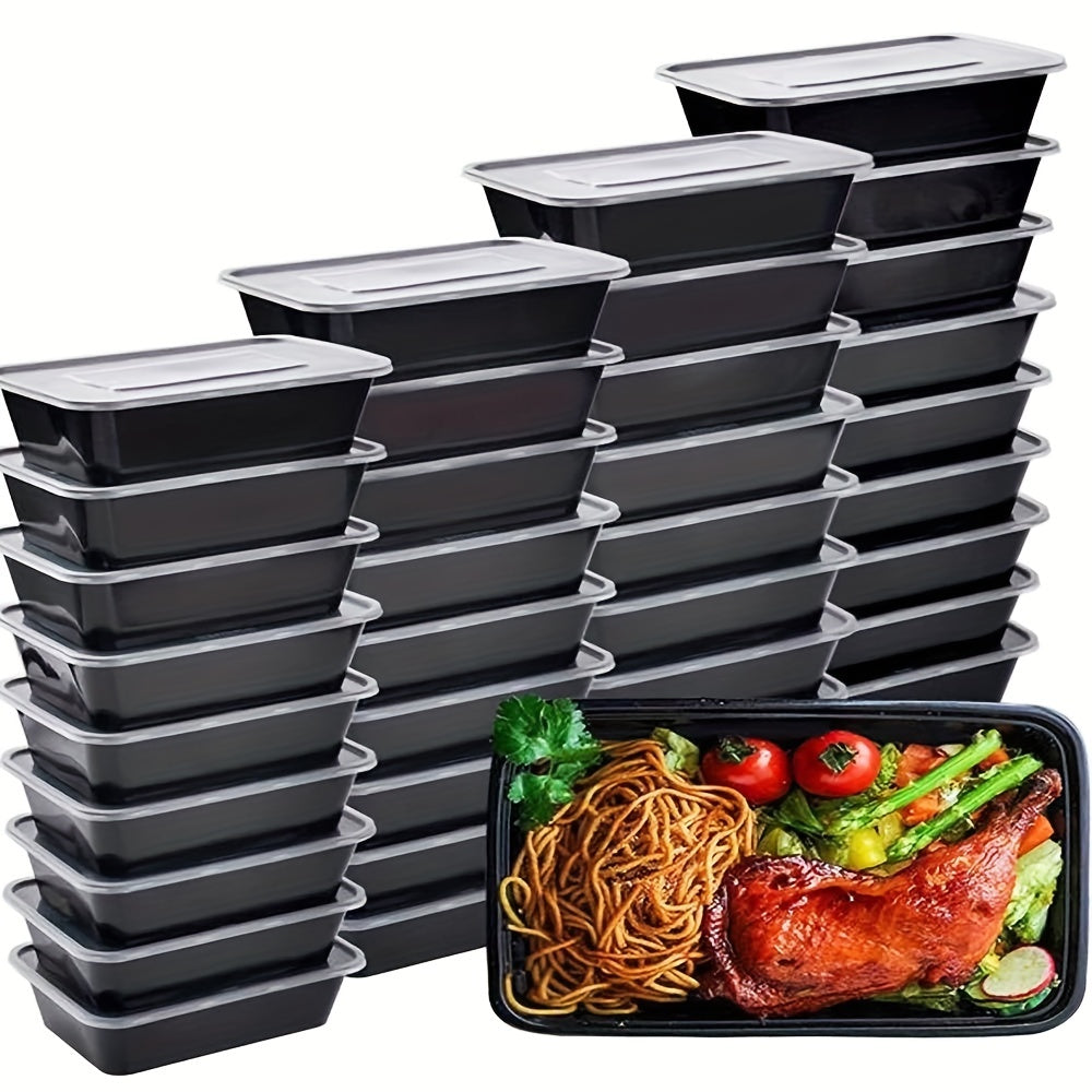 10/30/50pcs Meal Prep Containers, 26 OZ Microwavable Reusable Food Containers with Lids for Food Prepping, Disposable Lunch Boxes, Plastic Food Boxes- Stackable, Freezer Dishwasher Healthy