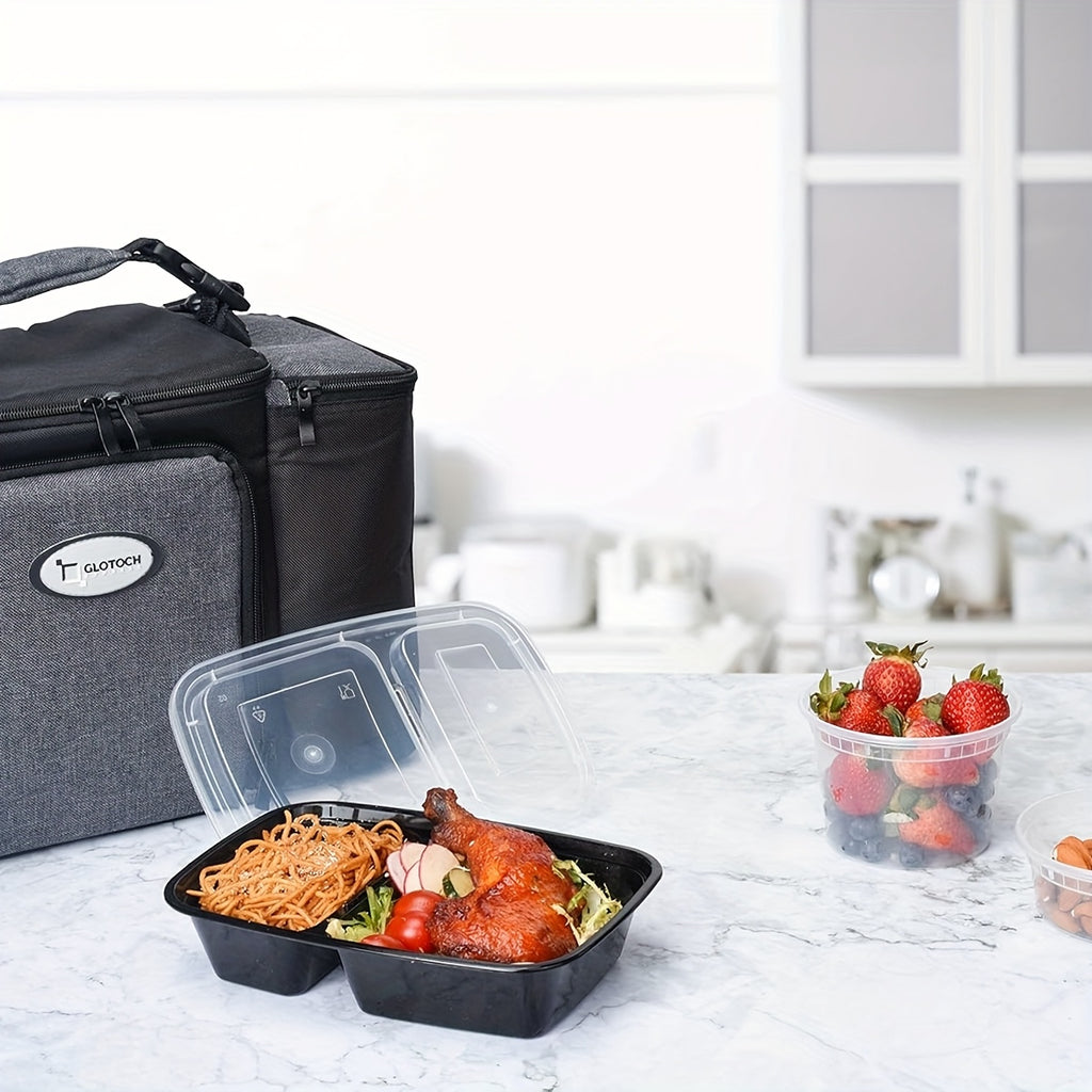 5-25pcs Of 32oz Meal Prep Containers, 2 Food Containers with Lids, Direct Lunch Box Set/large Food Containers with Lids/2 Compartment Bento Boxes, Leak-proof