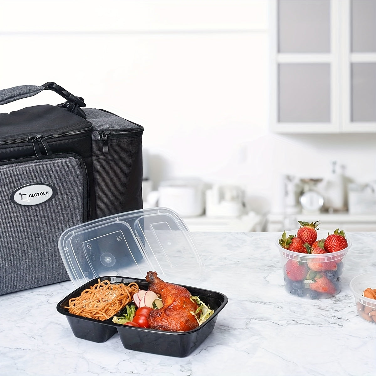 5-25pcs Of 32oz Meal Prep Containers, 2 Food Containers with Lids, Direct Lunch Box Set/large Food Containers with Lids/2 Compartment Bento Boxes, Leak-proof