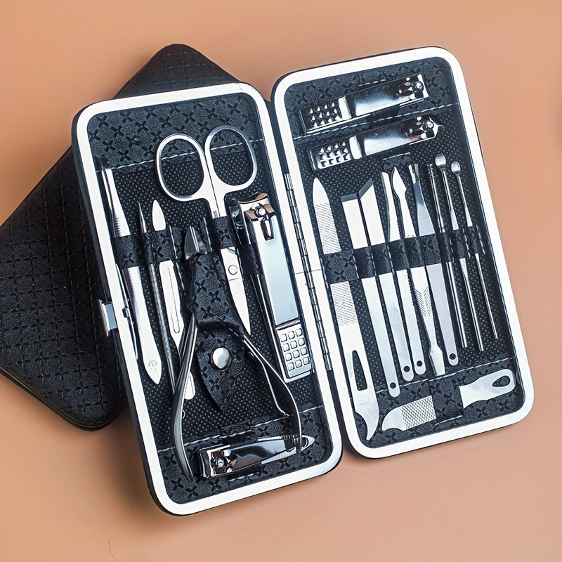 Professional Manicure And Pedicure Set, with Portable Case, for Nail Care, toenail & foot clean