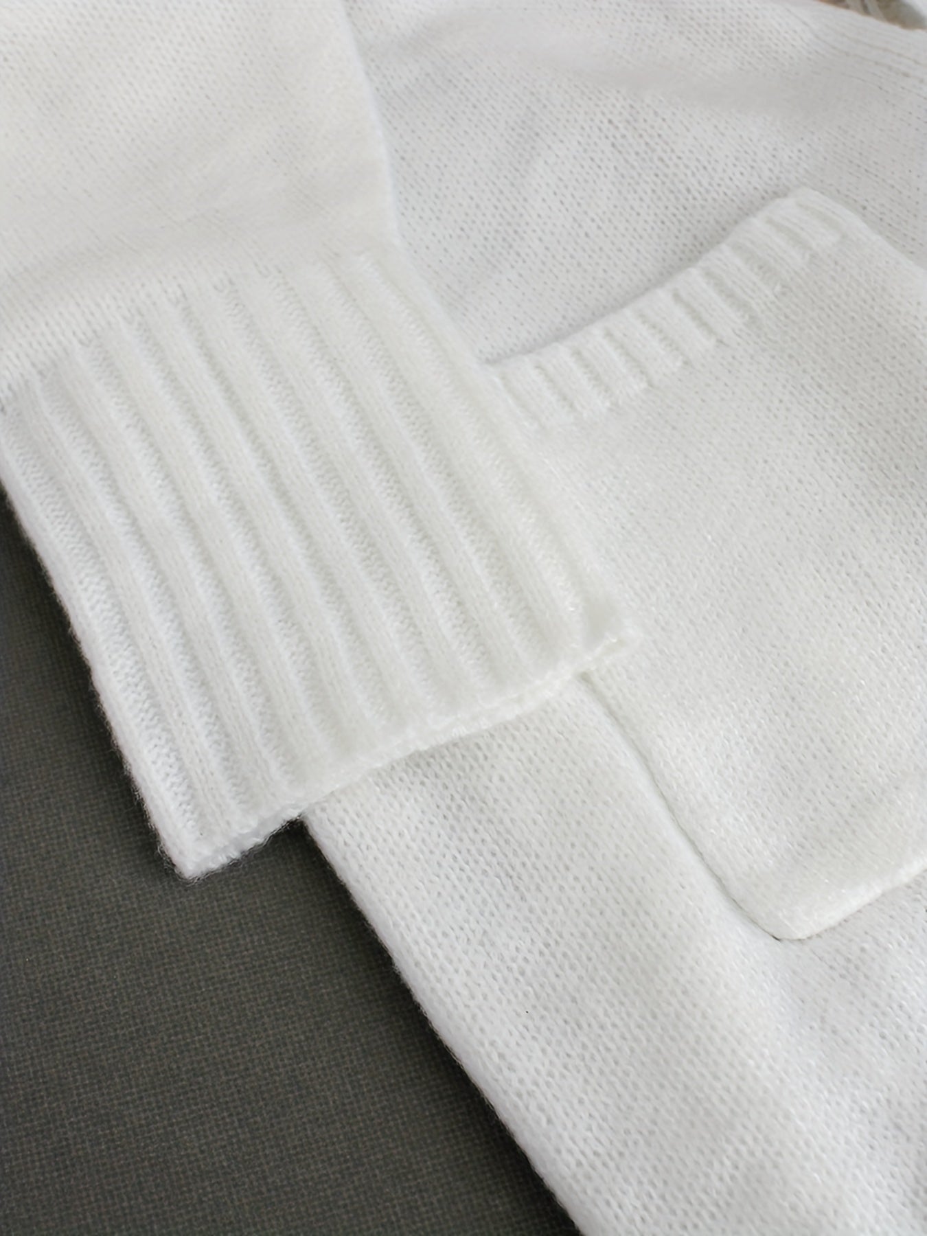 [Cozy Cardigan] Cozy White Hooded Cardigan | Women's Long Sleeve Open Front Sweater with Ribbed Detailing, Loose Fit Mid-Stretch Fall Winter Casual Chic Layering Piece, Medium Elasticity, Breathable Material