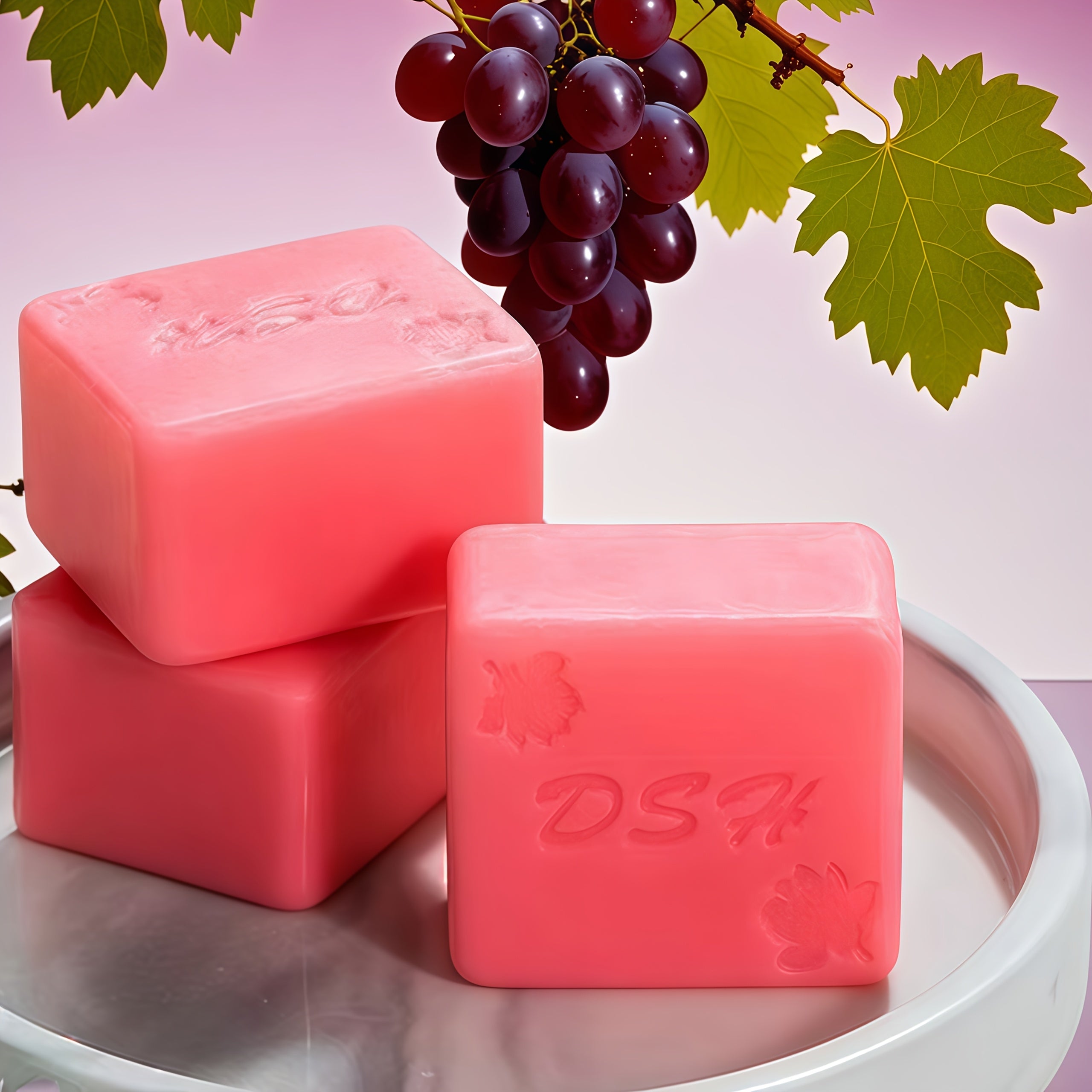 Red AuraNest intimate soap for women, light beige areola bathing cleanser with gentle, soothing formula for sensitive skin.