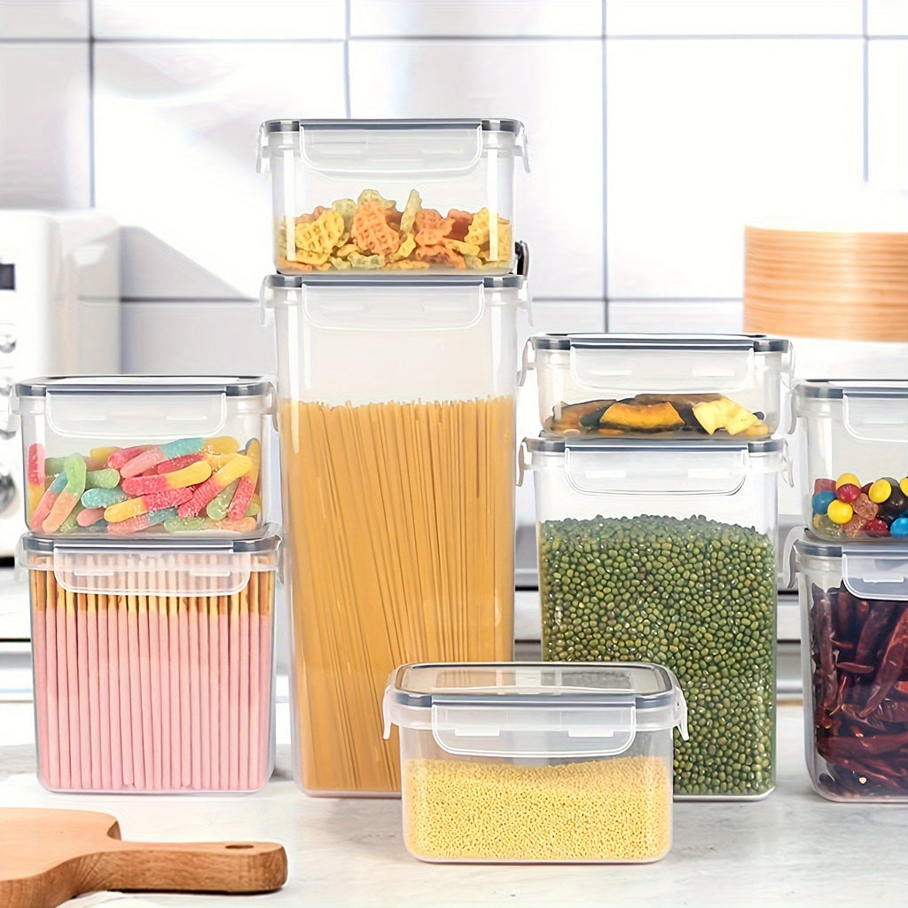 AuraNest airtight food storage containers set with 84 durable, transparent containers for fresh, organized kitchen storage.