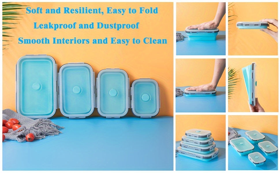 8 Collapsible Food Storage Containers With Lids, Rv Collapsible Bowls, Silicone Food Storage Containers, Camping Food Containers, Silicone Containers, Collapsible Containers For Food, Camping, Travel
