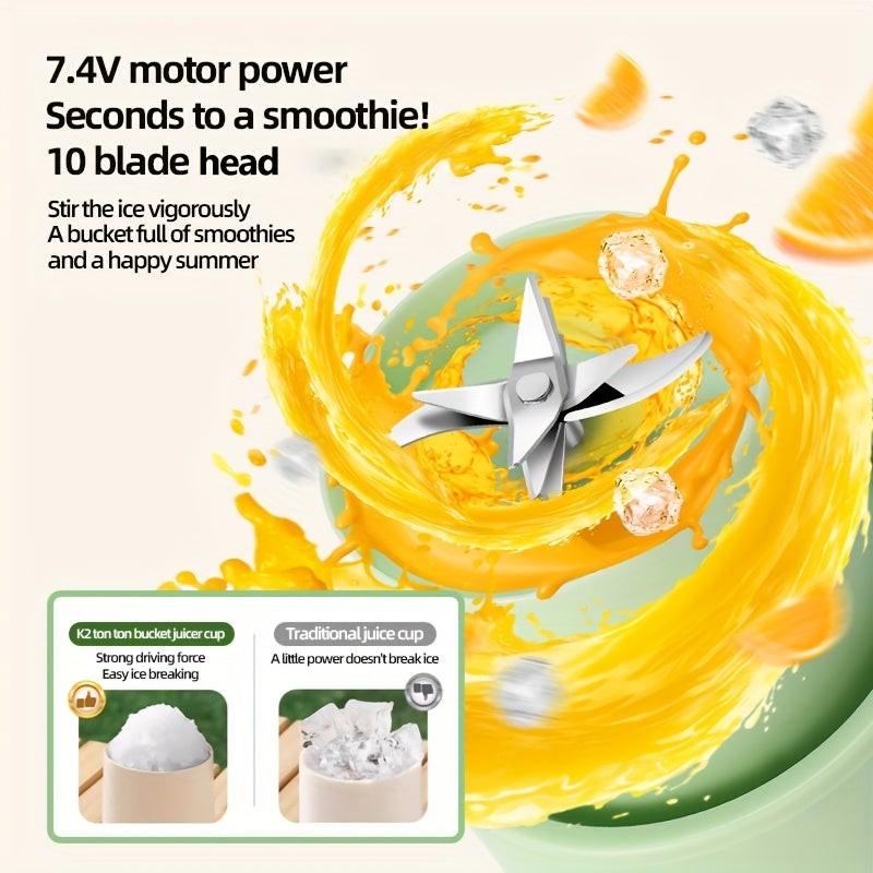 1pc, Mini Portable USB Electric Juicer Cup, Large Capacity